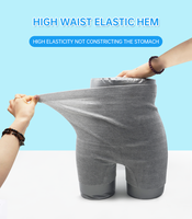 Sous-vêtement post-partum femme gris sans couture extensible post-partum culotte slip élastique sous-vêtement jetable Boyshort