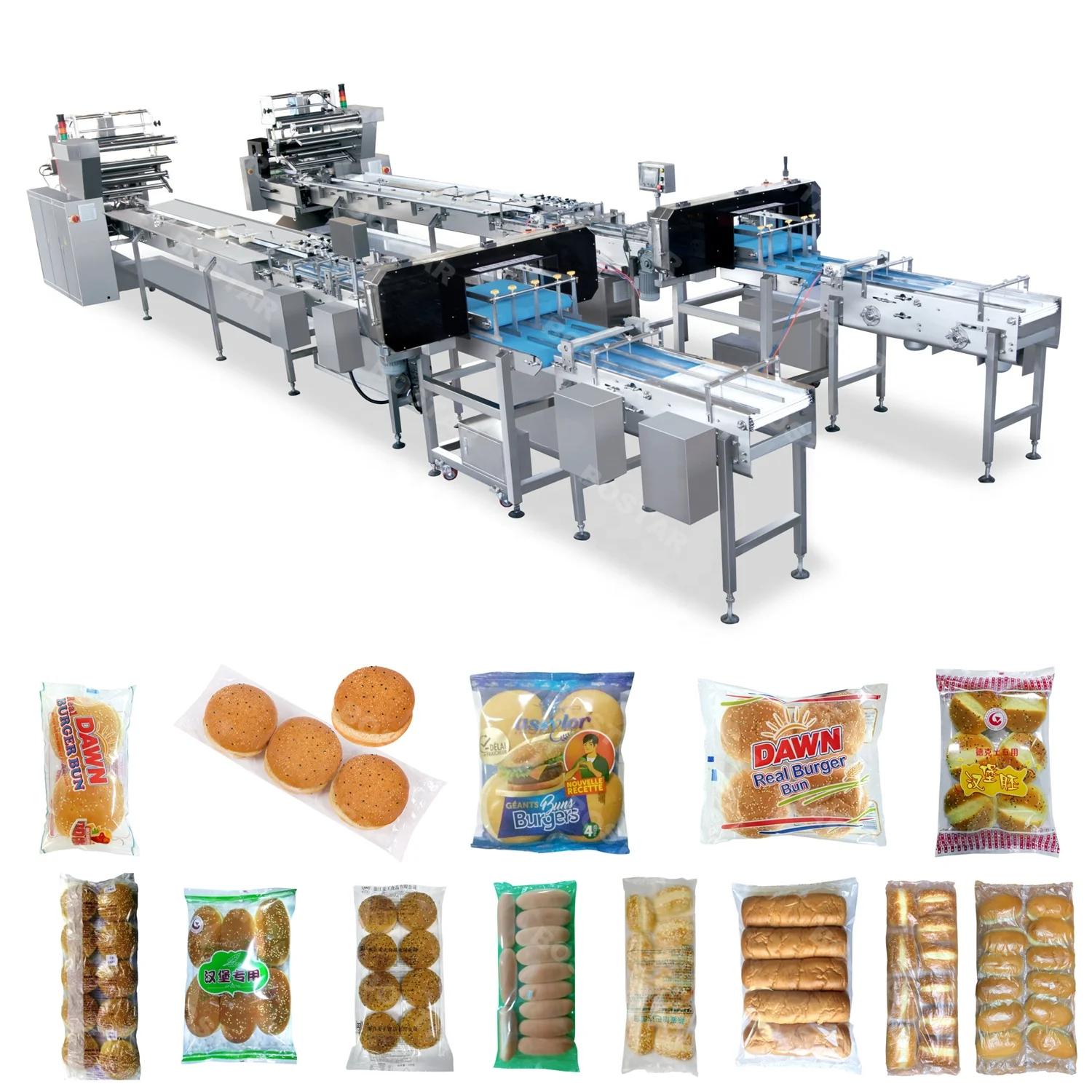 Automatic flow pack Naan Bread / biscuits / cake / cookies Packing Machine in Bags