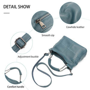 Sac à main de luxe en cuir véritable avec fermeture ouverte pour femmes, toutes saisons - Product Image 5