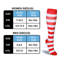 Jindi coloré mode respirant 20-30 Mmhg course marathon hommes femmes chaussettes de sport de compression