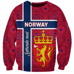 Sudadera con Capucha Extra Grande Unisex con la Bandera de Noruega, Sudadera con Estampado Personalizado, Chaqueta 100% Poliéster para Verano - Product Image 4