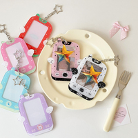 Porte-clés en acrylique transparent pour photocarte, avec décor aile et forme de téléphone, étui pour cartes de collection Kpop Idol, breloque, cadeaux pour filles