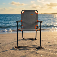 Chaise pliante en métal pour camping en plein air, ultra-légère, portable, pour la plage, utilisation en parc, design moderne, chaise Kermit