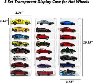 24 Toy <strong>Cars</strong> Display Case Compatible with Hot Wheels <strong>Matchbox</strong> <strong>Cars</strong> Clear Acrylic Display Case for Hot Wheels - Product Image 3