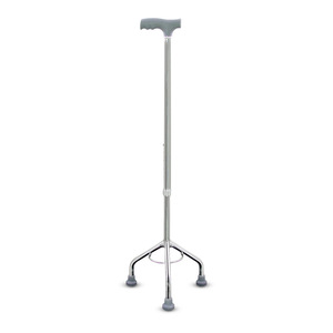 Aluminum Alloy Cane Adjustable Telescopic Three Legged <b>Walking</b> <b>Stick</b> For Elderly And Disabled Bright Silver RJ A936 - Product Image 3