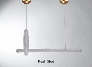 Zèle Éclairage Cuisine Pendentif Lumière Rectangle Chrome Or Cristal Conception Nordique Commutateur Contrôle En Aluminium Matériel AC Usage Domestique - Product Image 2