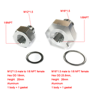LS1 LS Engine Swap Parts Mâle M16x1.5 à Femelle 1/8NPT Aluminium Capteur de pression d'huile Adaptateur de port pour LS Engine Swap
