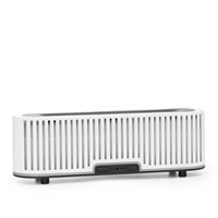 Diffuseur d'arômes ultrasonique 200 ml à effet bois lamellé avec lumière de flamme