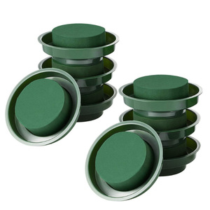 Mousse florale pour arrangements de mariage, vert, 6 pièces, non toxique, en résine phénolique, matériau de maintien des fleurs, emballage de bouquets - Product Image 1