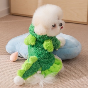 Costume de dinosaure amusant pour animaux de compagnie - Ailerons 3D + Queue moelleuse à deux pattes pour petits chiens - Idéal pour Halloween et les fêtes - Product Image 2