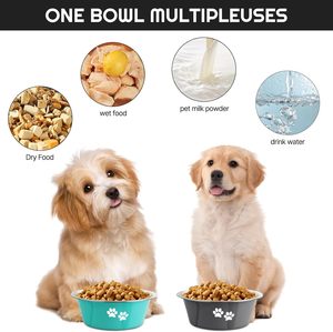 Nouveaux produits en gros : Bols pour chiens en acier inoxydable avec impression couleur, gamelles d'eau et de nourriture pour animaux de compagnie - Product Image 2