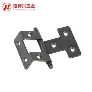 Bisagra Metálica para Muebles Yihuaxing 50x48x2.0T, Superficie de Bronce, Estilo Tradicional, Hierro Antioxidante - Product Image 1