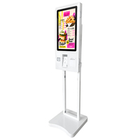 Kiosco de Autoservicio con Sistema Android de 21.5 y 27 Pulgadas para Interiores, con Escaneo de Código QR e Impresión de Recibos