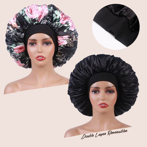 <span class=keywords><strong>Bonnet</strong></span> en Soie pour Femmes, <span class=keywords><strong>Bonnet</strong></span> de Nuit Double Couche en Satin pour Cheveux Bouclés Naturels, <span class=keywords><strong>Bonnet</strong></span> de Sommeil Unisexe <span class=keywords><strong>avec</strong></span> Bord Élastique - Product Image 2