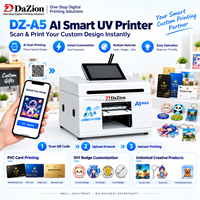 Imprimante UV intelligente AI A5 de bureau à plat pour la personnalisation de cartes PVC, badges et cadeaux, machine d'impression de produits personnalisés