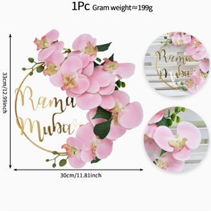 DAMAI Easter Party Supplies Disposable Hollow-out Wooden Welcome Decoration for Party With Wooden Bow Bow Garland - Product Image 4