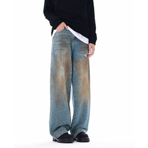 <span class=keywords><strong>Jeans</strong></span> Us <span class=keywords><strong>Warehouse</strong></span> Rasgados Pierna recta suelta Vintage Made Old <span class=keywords><strong>Jeans</strong></span> de pierna ancha Hombre - Product Image 4