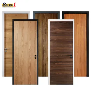 Chất lượng cao Thiết kế hiện đại gỗ tự nhiên Veneer gỗ tuôn ra cửa nội thất cửa cho ngôi nhà và văn phòng phòng