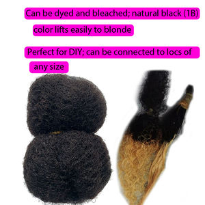 Extensions de cheveux humains vierges russes à cuticule complète colorée 100% Afro Kinky Bulk pour Dreadlocks 100% cheveux humains vierges - Product Image 6