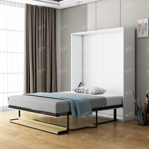 NOVA Meubles classiques en mélamine Chambre à coucher de taille Queen Size Pleine grandeur <span class=keywords><strong>Lit</strong></span> <span class=keywords><strong>mural</strong></span> <span class=keywords><strong>mural</strong></span> pliable <span class=keywords><strong>intégré</strong></span> blanc <span class=keywords><strong>avec</strong></span> <span class=keywords><strong>bureau</strong></span> - Product Image 1
