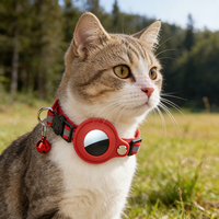 Collier réfléchissant Nibao pour chat avec Airtag, dispositif de localisation anti-perte et clochettes