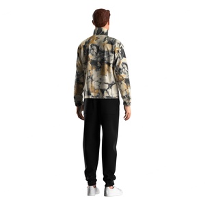 Veste pull à col montant pour homme avec fermeture éclair 1/3, coupe ajustée pour la course, l'entraînement et les tenues décontractées quotidiennes - Product Image 4
