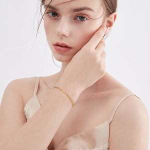 RINNTIN SB122 Pulsera Bizantina Plana Italiana de 2.5mm, Hecha a Mano, Chapada en <span class=keywords><strong>Oro</strong></span> de <span class=keywords><strong>14K</strong></span>, Plata de Ley 925 - Product Image 3