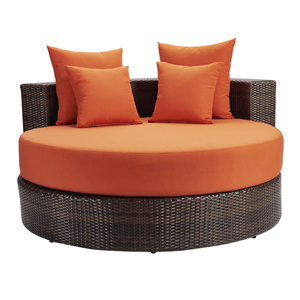 Hiện đại màu nâu hồ bơi bãi biển wicker nhôm sunbed ngày giường ngoài trời Patio Vòng mây Chaise phòng chờ đi văng - Product Image 2