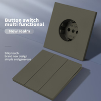 WESA Enchufe de Pared 16A con 1 Tomacorriente, Diseño Moderno de Lujo, Regleta Eléctrica Europea