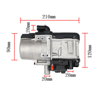 Chauffage à essence diesel 12V 5KW Télécommande de stationnement 5KW Chauffage de stationnement à eau liquide Chauffage de stationnement à eau diesel liquide