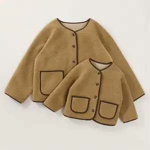 2024 Winter Cotton-padded Jacket Down Fleece Sherpa Jacket Coat for Family Outfit Clothing