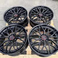 Nuevas llantas de aleación de aluminio 6061-T6 para autos de carreras, de 19-24 pulgadas, diseño cóncavo forjado de 2 piezas, color negro brillante personalizado, en oferta.