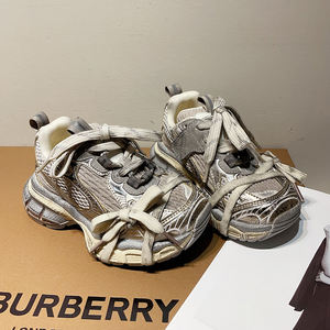 Nouvelles Baskets de Créateur pour Enfants 2024 Tendance avec Conception à Sangles Panneaux en Cuir et Maille Semelle Souple Chaussures Robustes pour Garçons et Filles - Product Image 6