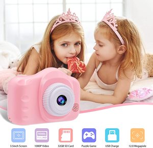 Girls Boys Toddler <strong>Kids</strong> Selfie <strong>Camera</strong> 3.5Inch 1080P HD Children Digital <strong>Camera</strong> With 32GB <strong>Memory</strong> <strong>Card</strong> - Product Image 4