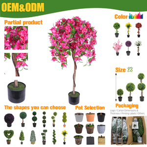 Arbres artificiels <span class=keywords><strong>en</strong></span> plastique résistant aux UV, écologiques et durables, de type Milan Topiary, à trois boules, <span class=keywords><strong>en</strong></span> <span class=keywords><strong>pot</strong></span> pour l'intérieur, fabriqués par RUOPEI ODM OEM. - Product Image 2