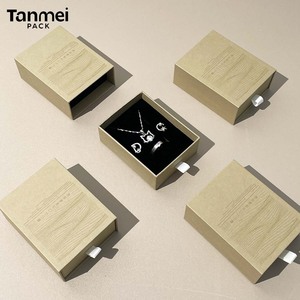 Caja de Joyería con Cajón Deslizante y Logotipo Personalizado, Caja de Regalo de Cartón de Papel de Lujo - Product Image 1