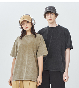 MT2688 Wholesale Custom Print Embroider 5XL 250 Gsm 100% Cotton Acid Washed Plus Size T-Shirts Oversized T Shirts - Product Image 4