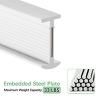 Rail de rideau en plastique pliable de haute qualité pour plafond, prix d'usine
