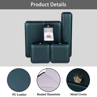 Mini boîte cadeau carrée pour bijoux, bracelet, pendentif, boucles d'oreilles, bague, collier, en cuir PU, ensemble d'emballage personnalisé avec logo