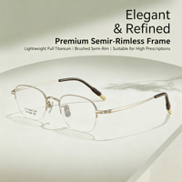 Montures de lunettes en titane légères, élégantes et délicates, avec placage électrolytique sans poussière 6262 IP.