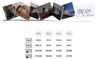 Carte mémoire Micro TF EVO Plus 128 Go/64 Go/256 Go/512 Go, vitesse 130 Mo/s, U1/U3/C10, pour téléphone et moniteur - Meilleures ventes