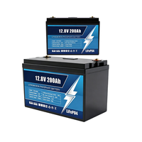 Batería LiFePO4 JIUYUNENG 12.8V 200Ah 300Ah de ciclo profundo con Bluetooth BMS, 6000 ciclos, grado A, para sistemas solares fuera de la red