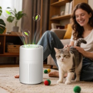 Purificateur d'air électrostatique HEPA rechargeable par USB, en promotion, pour usage domestique, élimine la fumée et le formaldéhyde, idéal pour les soins de bébé - Product Image 1