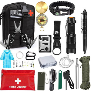 Survival Tool Kit 21x15x12cm Compact Outdoor Emergency Gear Camping Equipment First Aid Kit With Multi-Functional Tools - Product Image 1