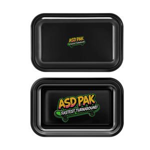 Bandeja para liar cigarrillos de hierbas con logotipo impreso personalizado al por mayor, superficie metálica brillante, bandeja para servir tabaco, tamaño y color personalizados - Product Image 2