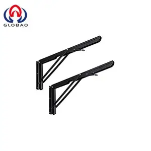 Heavy Duty Foldable Shelf Black Bracket Angle Adjustable Support Shelf Bracket For Furniture