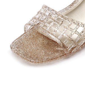 Sandalias de Tacón Alto con Punta Abierta, Suela de PVC y Goma, Correa, Estilo Europeo, Zapatos de Mujer - Product Image 2