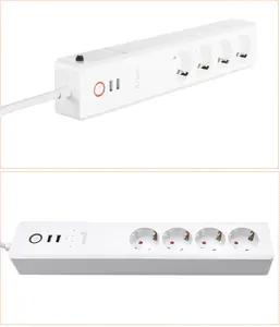 New Tuya Wifi Smart Power Strip Electrical Socket 4 Eu Outlets Plug 2 Usb Charger Port Timer App Smart Life Alexa Google Home