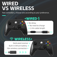 Control Inalámbrico BT Directo de Fábrica con Motor de Vibración, Gamepad Inalámbrico para Xbox 360/PC
