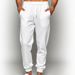 Pantalon de jogging de style de rue pour hommes en détresse pantalon de survêtement vintage en polaire délavé à l'acide pantalon à jambe droite - Product Image 5